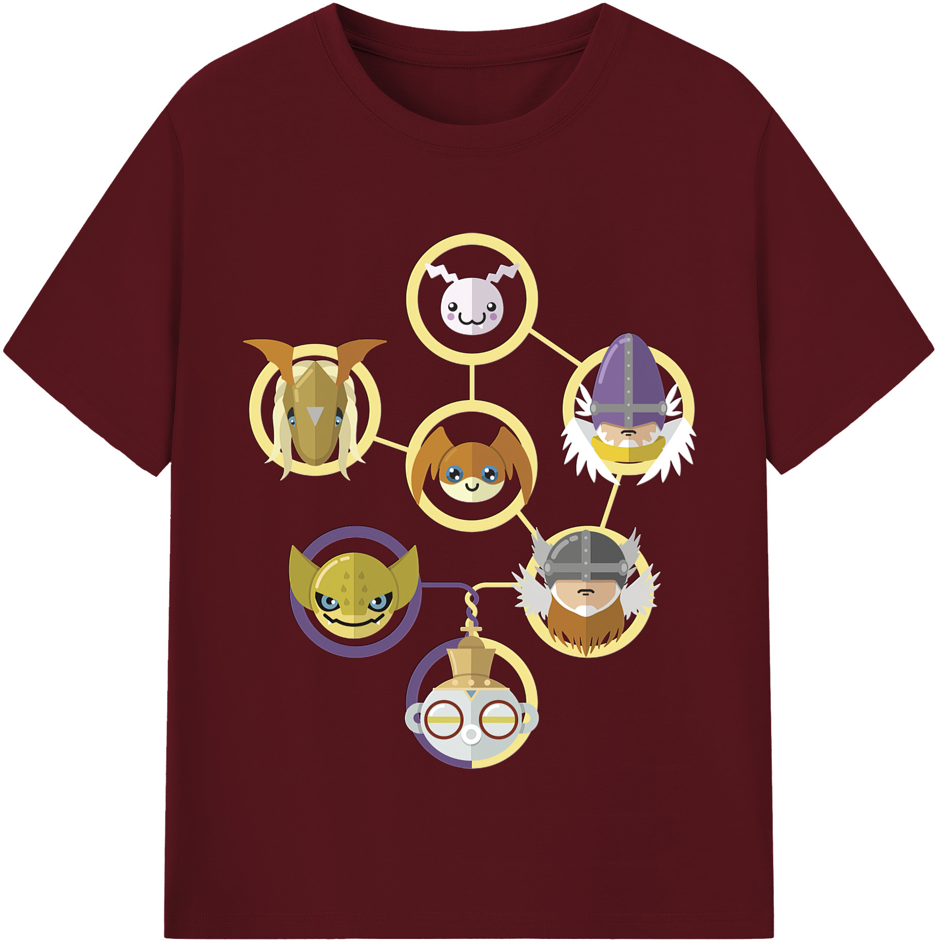 （画像用） Digimon デジタルモンスター/デジモン 綿100％半袖Tシャツ（フロントプリント）